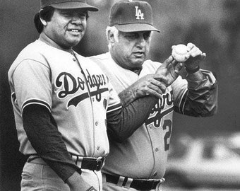 Baseball Legends FERNANDO VALENZUELA and Tommy Lasorda Glossy 8x10 Photo Los Angeles Dodgers Print Poster