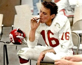 Kansas City Chiefs LEN DAWSON smoking Glossy 8x10 or 11x14 Photo Super Bowl I Print Football Poster