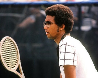 Tennis Legend ARTHUR ASHE Glossy 8x10 or 11x14 Photo US Open Print Poster