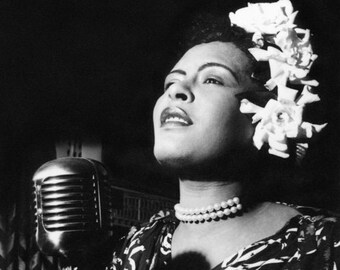 Famous Jazz Singer BILLIE HOLIDAY Glossy 8x10 or 11x14 Photo Print Celebrity Poster