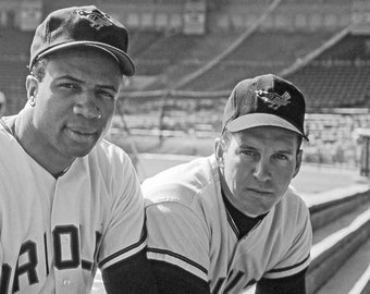 Hall of Famers Brooks Robinson and Frank Robinson Glossy 8x10 or 11x14 Photo Baltimore Orioles Print Baseball Poster
