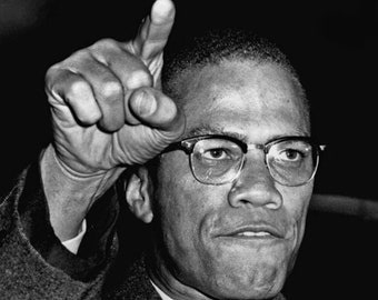 Civil Rights Activist MALCOLM X Glossy 8x10 or 11x14 Photo African American Print Poster
