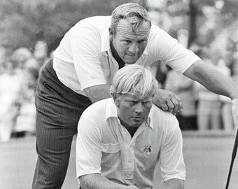 Golf Legends Arnold Palmer & Jack Nicklaus Glossy 8x10 or 11x14 Photo Ryder Cup Print Putting Green Poster