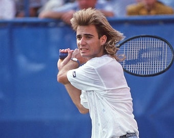 Tennis Legend ANDRE AGASSI Glossy 8x10 or 11x14 Photo US Open Print Poster