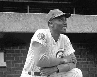 Baseball Legend ERNIE BANKS Glossy 8x10 or 11x14 Photo Chicago Cubs Print Baseball Poster HOF 77
