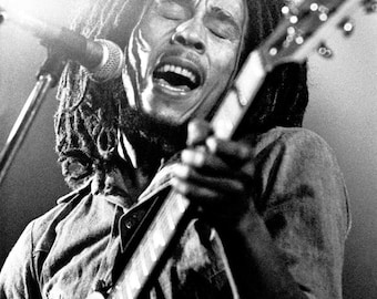 BOB MARLEY Glossy Photo - Famous Reggae Singer Print, Celebrity Poster