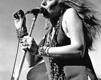 Famous Singer JANIS JOPLIN Glossy Photo - Celebrity Concert Poster