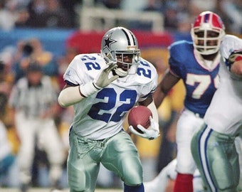 Football Superstar EMMITT SMITH Glossy 8x10 Photo Dallas Cowboys Print Super Bowl XXVIII Poster