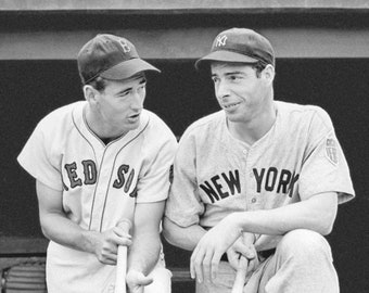 BASEBALL LEGENDS Ted Williams and Joe DiMaggio Glossy 8x10 or 11x14 Photo New York Yankees Print Boston Red Sox Poster