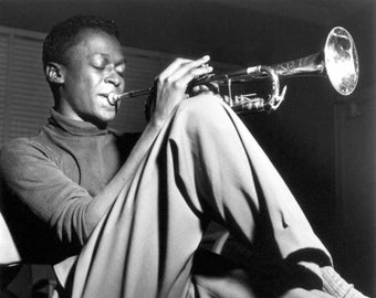 Famous Jazz Musician MILE DAVIS Glossy 8x10 Photo Trumpet Player Print