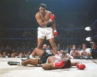 Heavyweight Champions MUHAMMAD ALI vs Sonny Liston Glossy 8x10 or 11x14 Photo Print Boxing Legend Poster