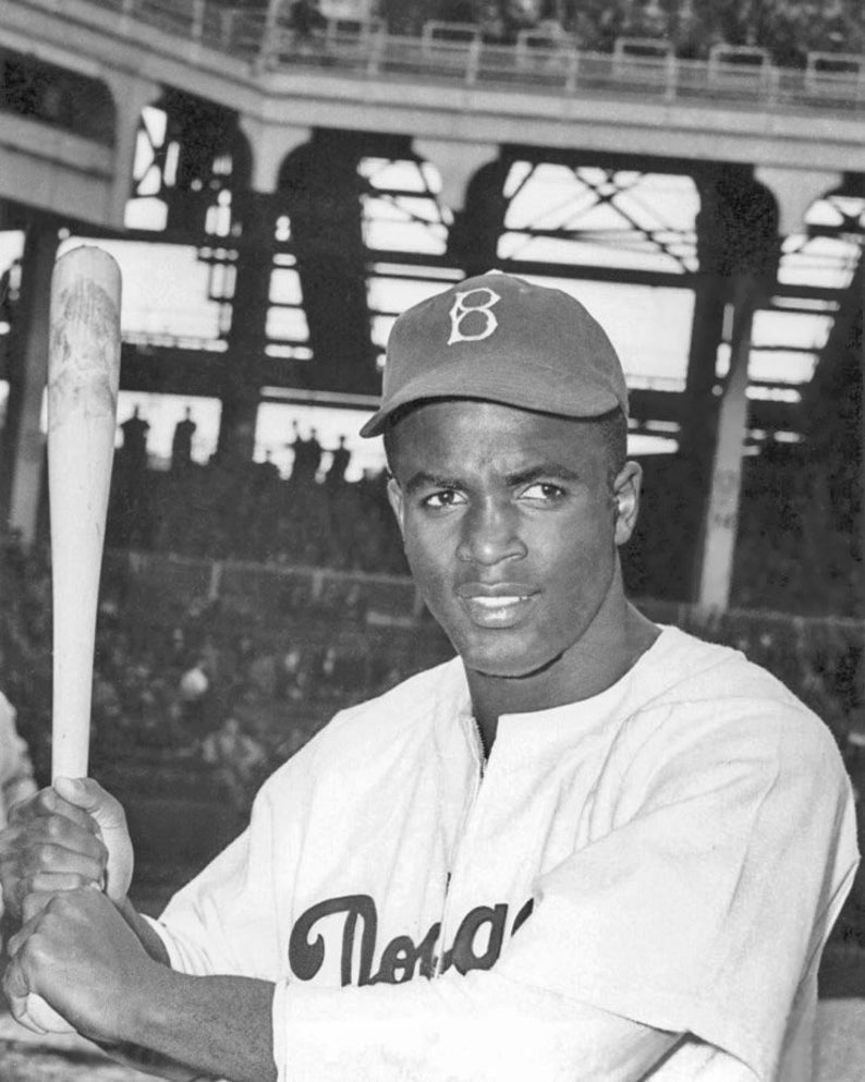 Baseball Legend JACKIE ROBINSON Glossy 8x10 or 11x14 Photo Etsy