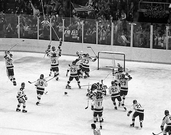 1980 Miracle On Ice Glossy Photo, Lake Placid Hockey Print
