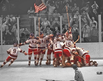 1980 Winter Olympics MIRACLE ON ICE Glossy 8x10 or 11x14 Photo Hockey Spotlight Print Poster