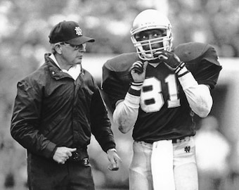 Legends LOU HOLTZ and Tim Brown Glossy 8x10, 11x14 or 16x20 Photo Notre Dame Fighting Irish Print College Football Poster