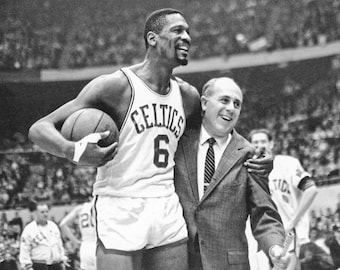 Basketball Legends Bill Russell and Red Auerbach Glossy 8x10 or 11x14 Photo Boston Celtics Print Basketball Poster