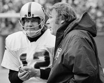 Raiders Legends JOHN MADDEN and Ken Stabler Glossy 8x10 or 11x14 Photo Los Angeles Raiders Print Football Poster