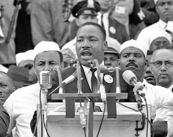 Civil Rights MARTIN LUTHER KING Jr Glossy 8x10, 11x14 or 16x20 Photo African American Print 'I Have a Dream' Poster