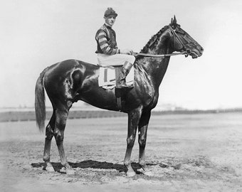 Champion Race Horse MAN O WAR Glossy 8x10 or 11x14 Photo Clarence Kummer Print Poster