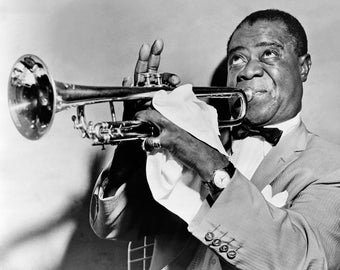 1953 Jazz Trumpeter LOUIS ARMSTRONG Glossy 8x10, 11x14 or 16X20 Photo Print Famous Singer Poster