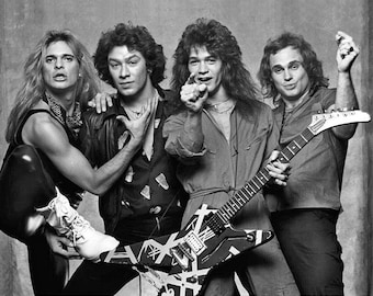 Famous Rock Band VAN HALEN Glossy 8x10 or 11x14 Photo David Lee Roth and Eddie Van Halen Poster