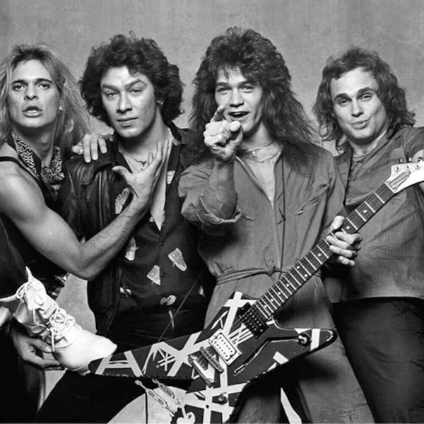 Famous Rock Band VAN HALEN Glossy 8x10 or 11x14 Photo David Lee Roth and Eddie Van Halen Poster