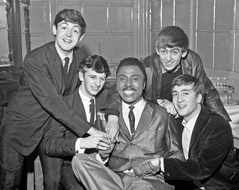 THE BEATLES and Little Richard Glossy 8x10 or 11x14 Photo Rock and Pop Band Print Celebrity Poster