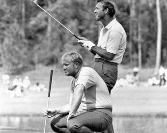 Golf Legends Arnold Palmer & Jack Nicklaus Glossy 8x10 or 11x14 Photo MASTERS Print Fairway Poster