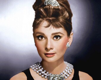 Famous Celebrity AUDREY HEPBURN Glossy 8x10 or 11x14 Photo 'Breakfast at Tiffany's' Print Hollywood Actress Poster
