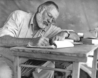 Author Writer ERNEST HEMINGWAY Glossy 8x10 or 11x14 Photo Print Nobel Prize Poster
