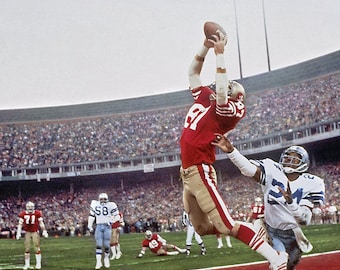 1982 San Francisco 49ers THE CATCH Glossy 8x10 Photo Dwight Clark Print Football Poster