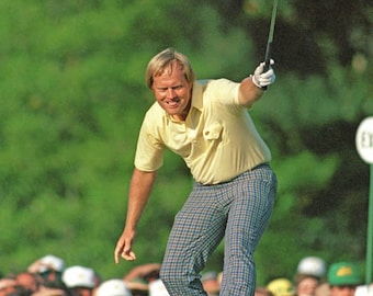 Golf Legend JACK NICKLAUS Glossy 8x10 Photo Putting Print 1986 Masters Poster