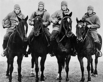 1924 FOUR HORSEMEN Glossy 8x10, 11x14 or 16x20 Photo Notre Dame Print College Football Poster