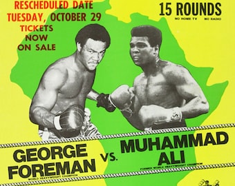 Heavyweight Champions MUHAMMAD ALI and George Foreman Glossy 8x10 or 11x14 Photo Print Boxing Poster