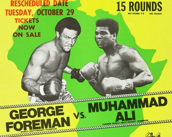 Heavyweight Champions MUHAMMAD ALI and George Foreman Glossy 8x10 or 11x14 Photo Print Boxing Poster