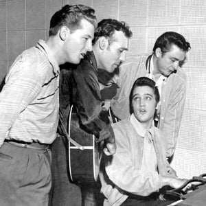 ELVIS PRESLEY, Johnny Cash, Jerry Lewis and Carl Perkins Glossy 8x10 or 11x14 Photo Print Famous Singers Poster