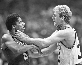 Basketball Legends LARRY BIRD and Dr J Glossy 8x10 or 11x14 Photo Boston Celtics Print Basketball Poster