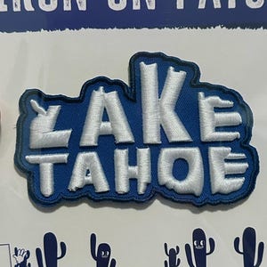3D Embroidery Lake Tahoe Lake Shaped Patch
