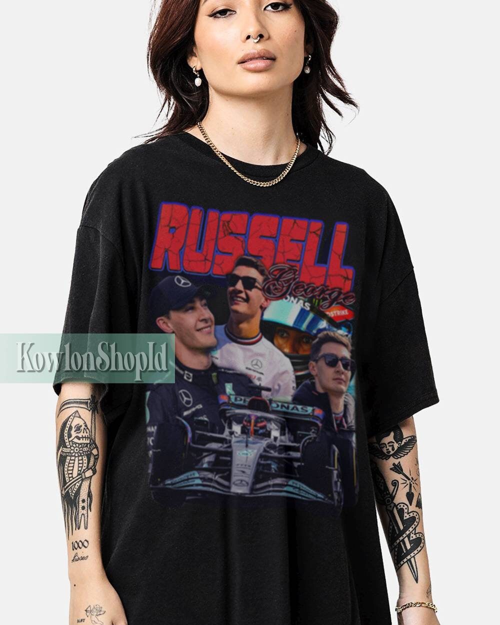 Discover George Russell Professional Driver Racing 90s Vintage Bootleg Unisex Rap Tshirt