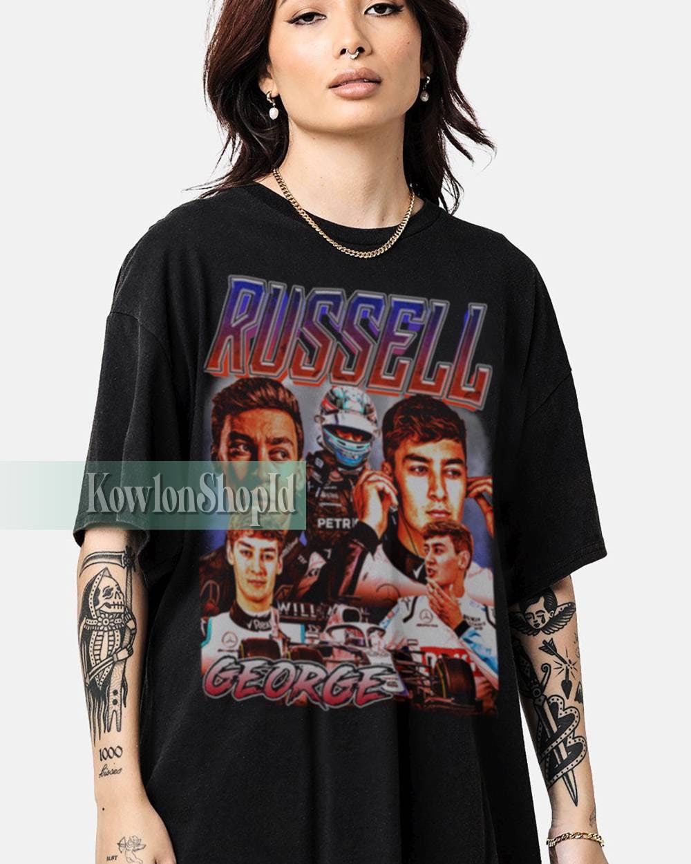 Discover George Russell Professional Driver Racing 90s Vintage Bootleg Unisex Rap Tshirt
