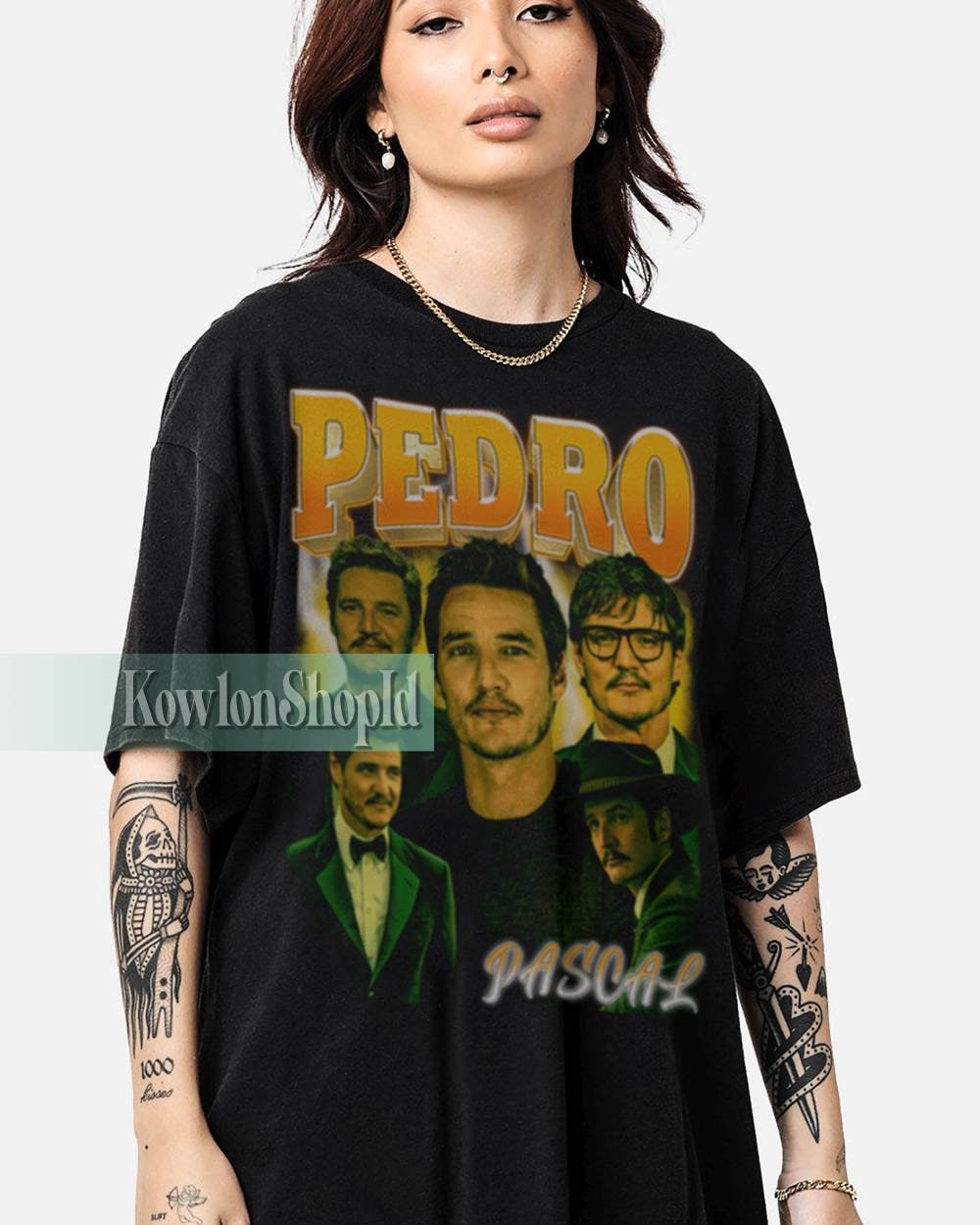 Discover PEDRO PASCAL Shirt, Actor Pedro Pascal Shirt Retro 90s, Narco Pedro Pascal Fans Gift