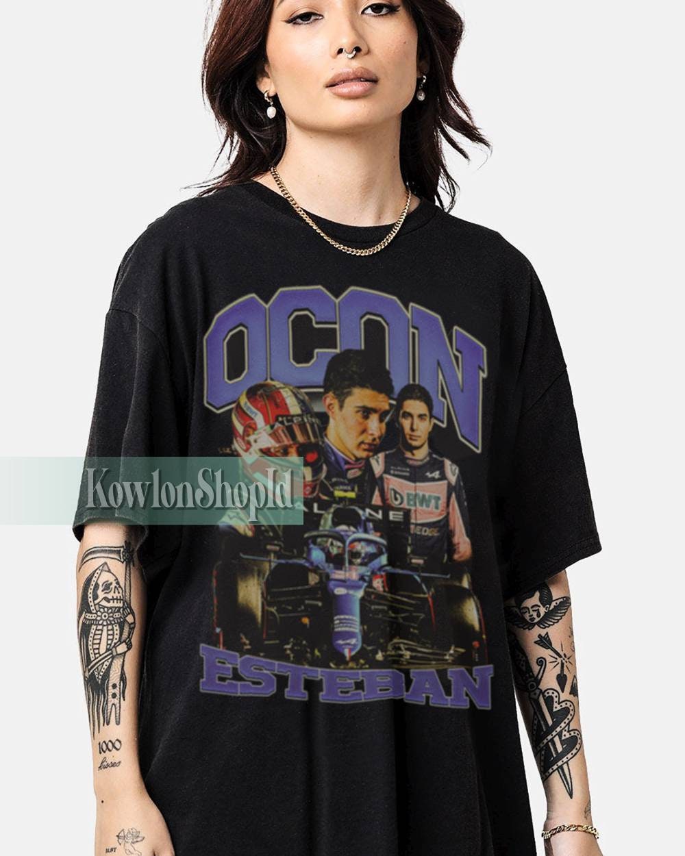 Discover Esteban Ocon Shirt Driver Racing Championship Formula Racing Tshirt