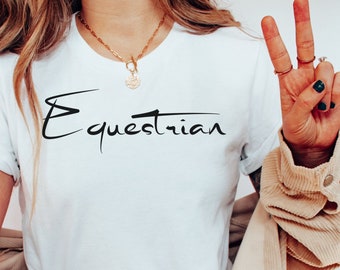 Camiseta ecuestre, regalo para amantes de los caballos, camiseta unisex de algodón
