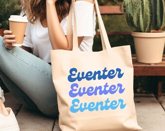 Handgefertigte Canvas-Einkaufstasche für Pferdeliebhaber: Modische, vom Reitsport inspirierte Tragetasche für Pflegeutensilien und Reitausrüstung