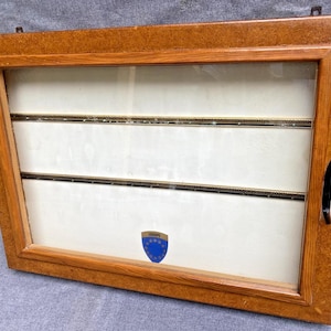 Large vintage french wood display cabinet Mid-1900&#39;s showcase