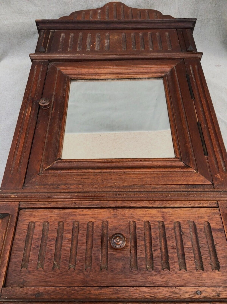 Large Antique French Apothecary Furniture Early 1900's Woodwork