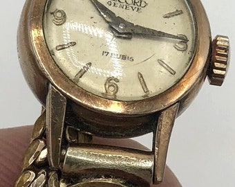 Antique Record Geneva Woman Watch Early 1900's Gilded Metal 17