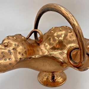 Large antique french fruit bowl Mid-1900's copper