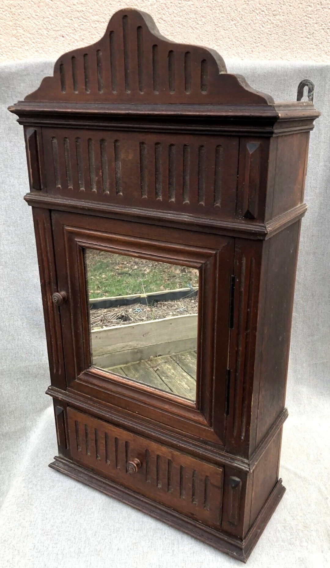 Large Antique French Apothecary Furniture Early 1900's Woodwork
