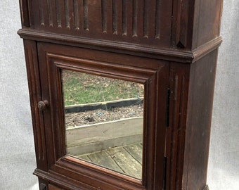 Large antique french apothecary cabinet furniture early 1900's woodwork